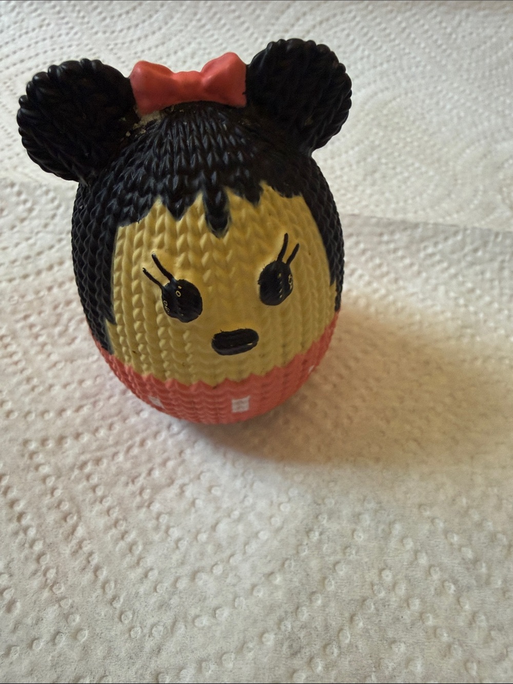 Disney Minnie Mouse Knit-Style  Toy - Black, Yellow, Coral